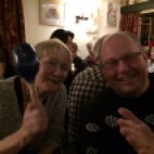 It was bouncing in the Kings Arms - Bri and Mum joining in with the live band