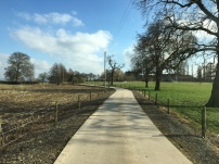 Smooth long driveway to site