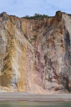 Multi-coloured cliffs