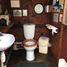 Inside the toilet hut